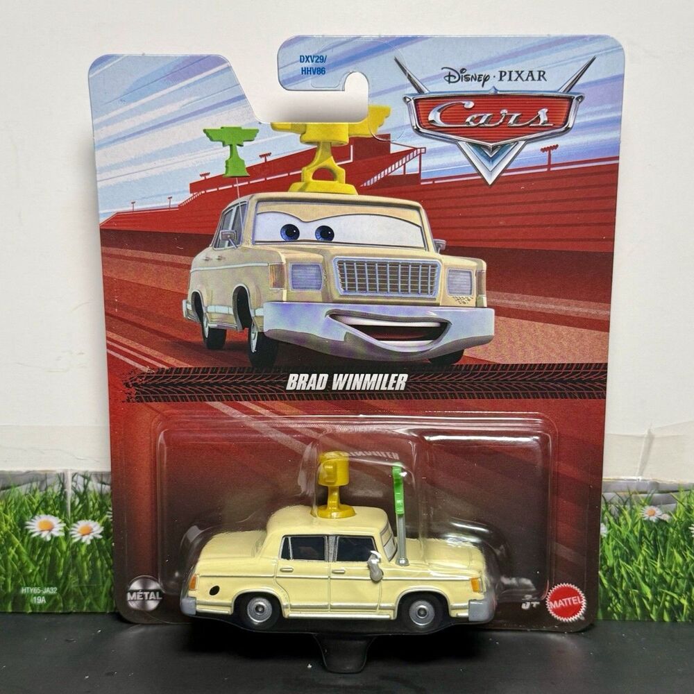Disney Pixar Cars Brad Winmiler  1:55 Diecast Metal Red Card 2025